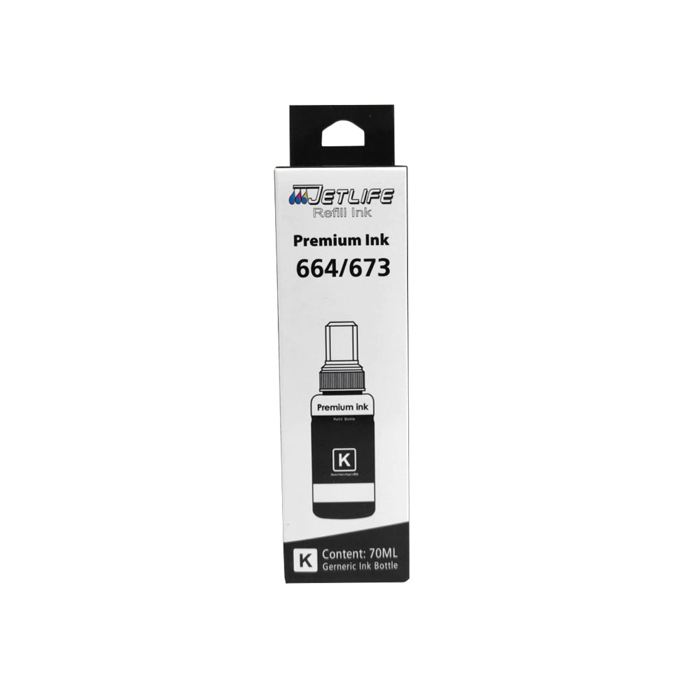 TINTA COMPATIBLE JETLIFE T673120 L800 BLACK 70 ML