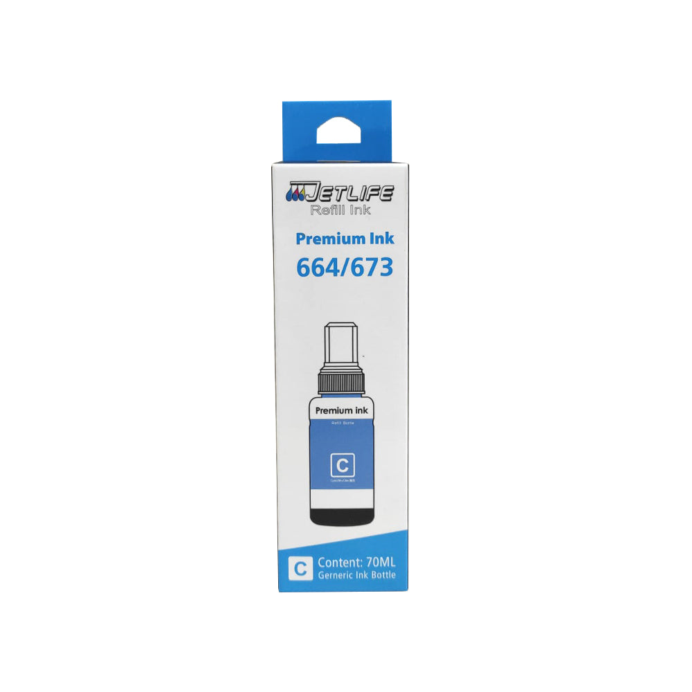 TINTA COMPATIBLE JETLIFE T673220 L800 CYAN 70 ML