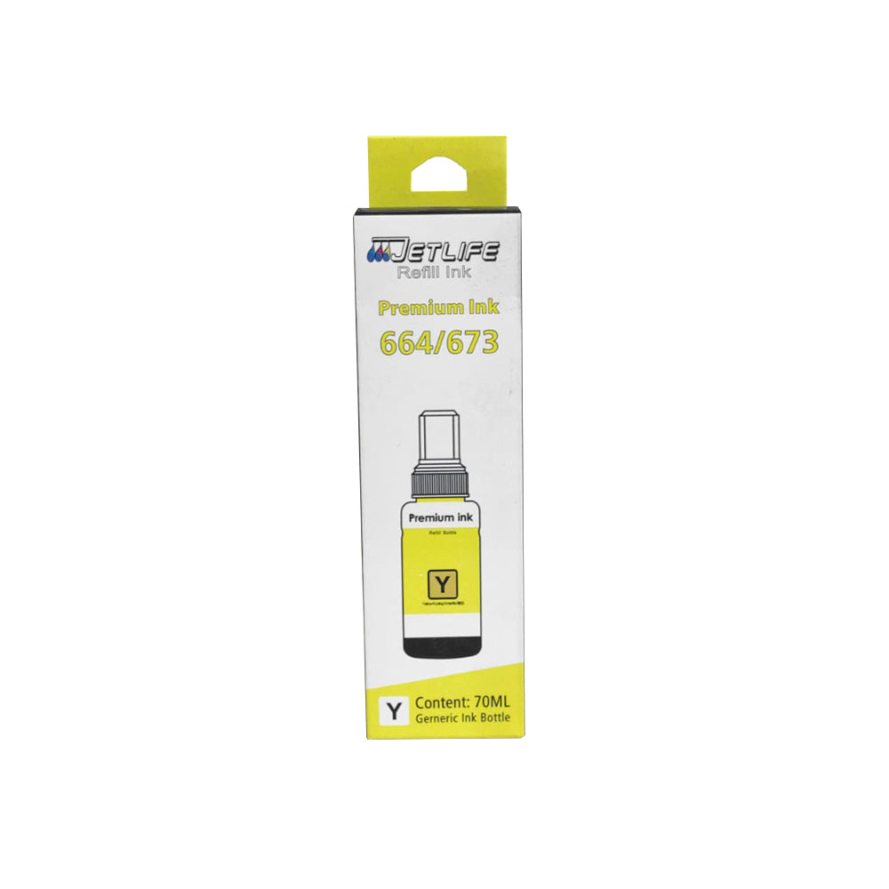 TINTA COMPATIBLE JETLIFE T673420 L800 YELLOW 70ML
