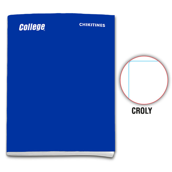 Cuaderno engrapado decroly A4x80 hojas azul Chikitines College