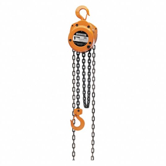 Tecle de cadena manual capacidad 2000 lb l 14-9/16 pulgadas harrington