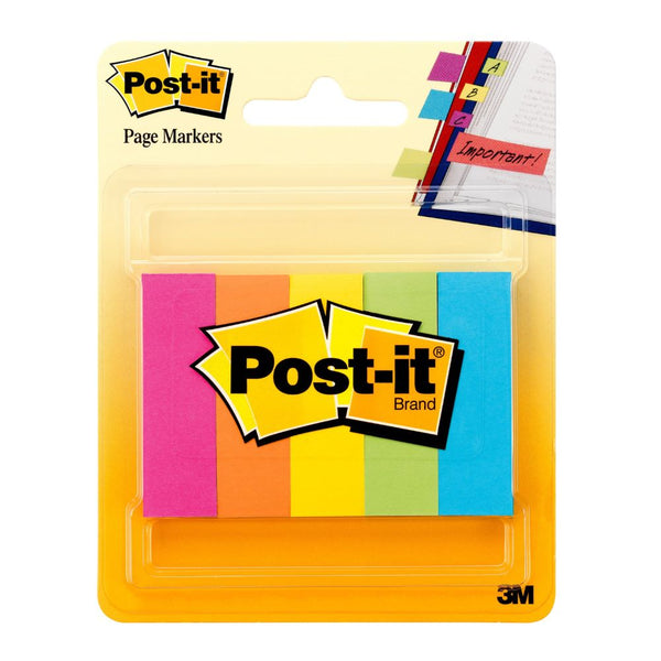 Post-it marcadores de pagina 1,3 cm x 4,4 cm 5 pads
