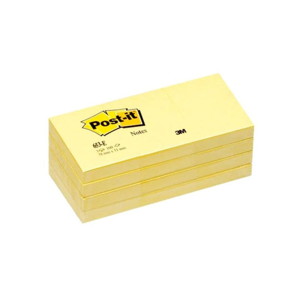 Post-it notas adhesivas 653 amarillas 3.8 cm x 5 cm
