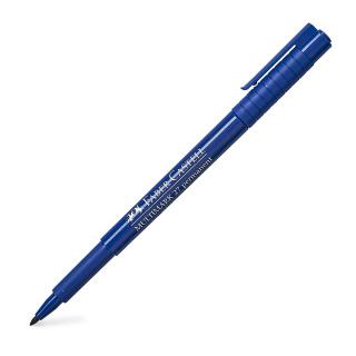 Plumón permanente delgado azul 27 multimark Faber Castell