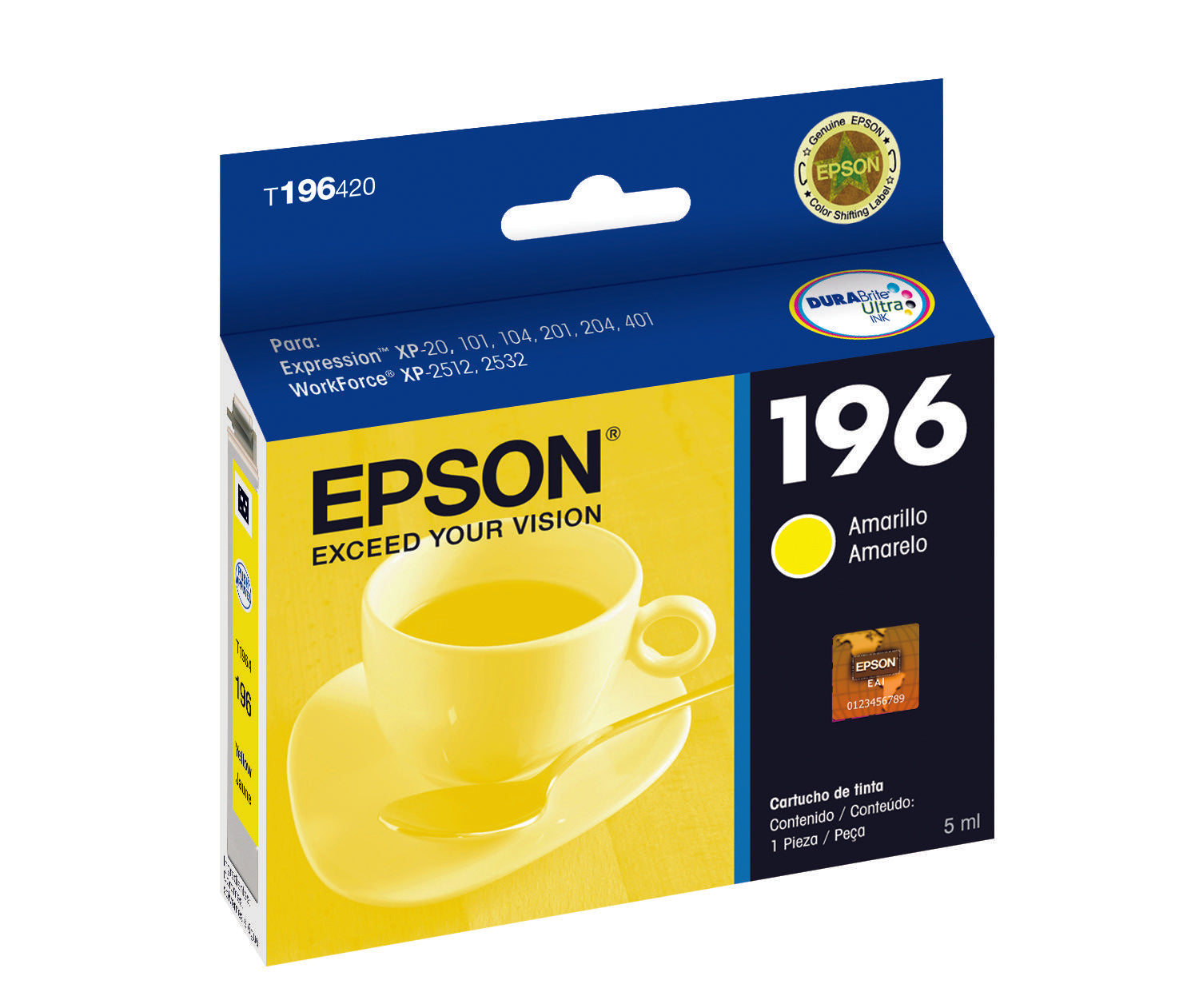 TINTA T196420 XP 101/201/401 YELLOW 290 PAG EPSON