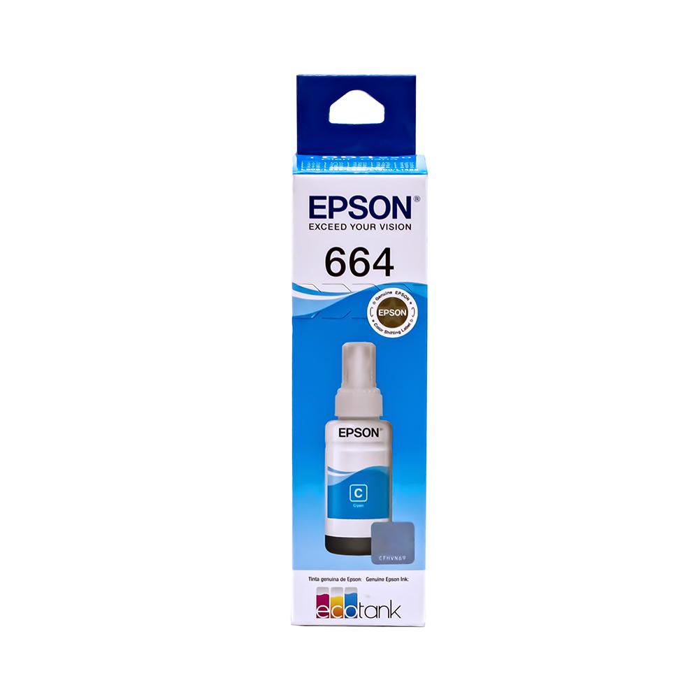 Botella tinta T664220 cyan L110/L200/L355/L555 Epson