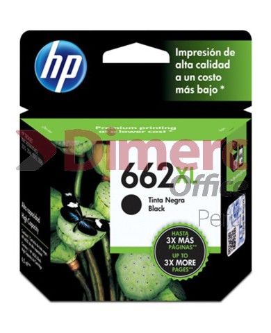 TINTA CZ105AL 662XL DJ 2515/3515 NEGRO 360PAG HP