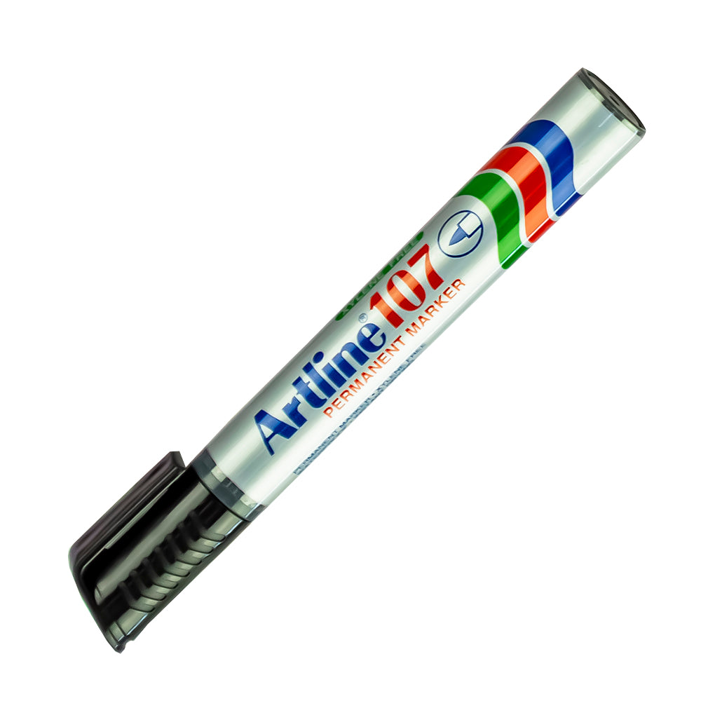 Plumón permanente punta redonda negro 107-23 Artline