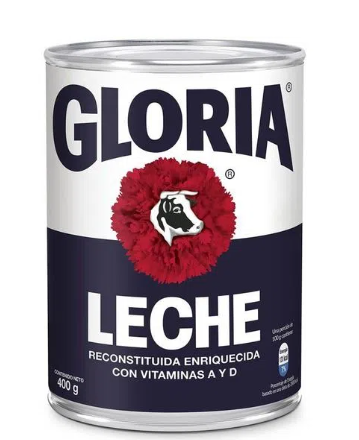 Leche reconstituida lata azul 400 gr gloria