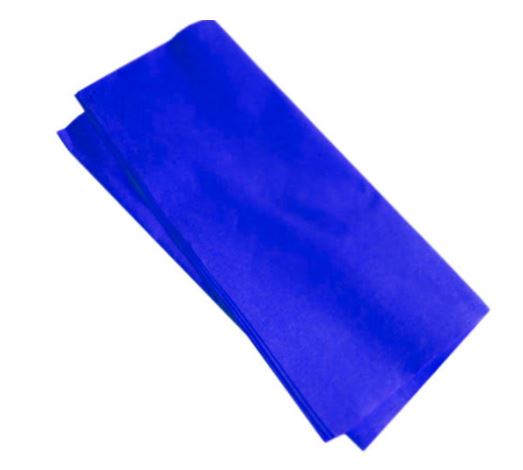 Papel seda azul x 3 und