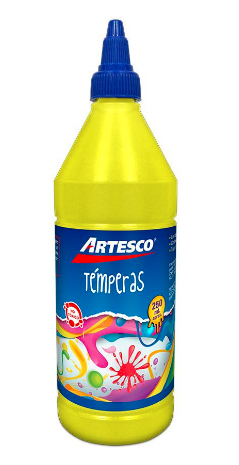 Témpera neón amarillo 250 ml Artesco