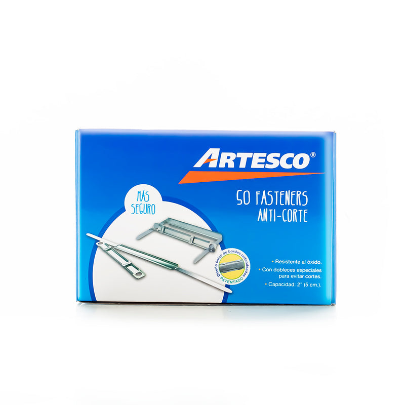 Fastener metálico anticorte caja x 50 unidades Artesco - Ofimarket