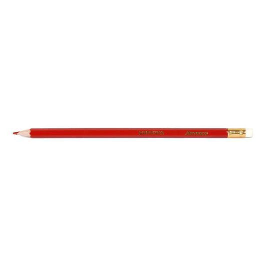 Lápiz chequeo rojo con borrador triangular Artesco