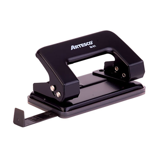 Perforador escolar m-01 11 hojas  color negro Artesco