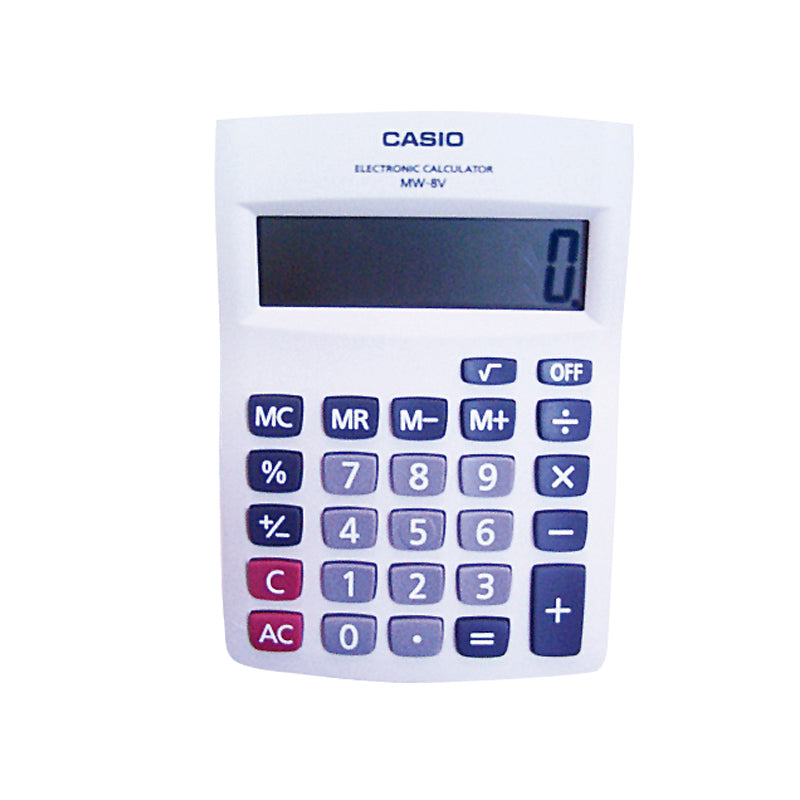 Calculadora mesa 8 dígitos MW-8V-WE blanco Casio