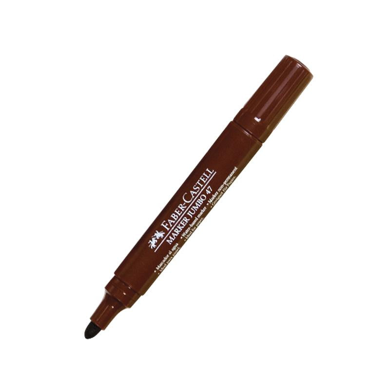 Plumón grueso marron jumbo 47 Faber Castell