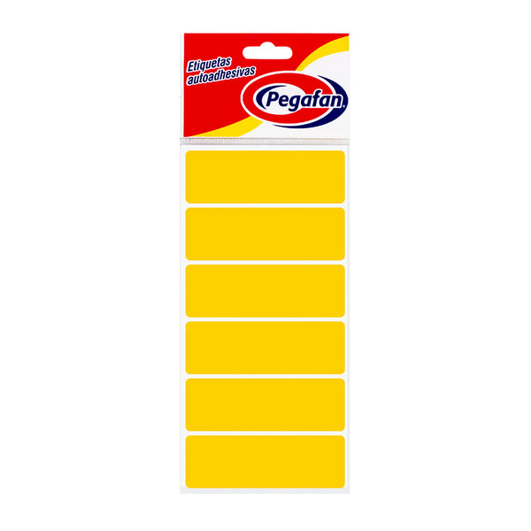 Etiqueta 3 x 1 (76x24mm) amarillo 100un pegfan