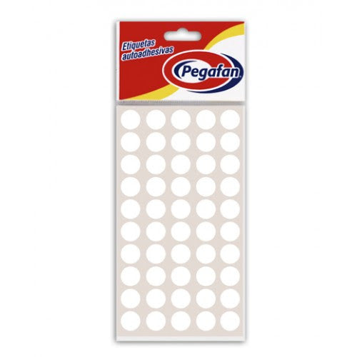 Etiqueta ojalillos blanco 14mm sobre 500 unidades pegafan
