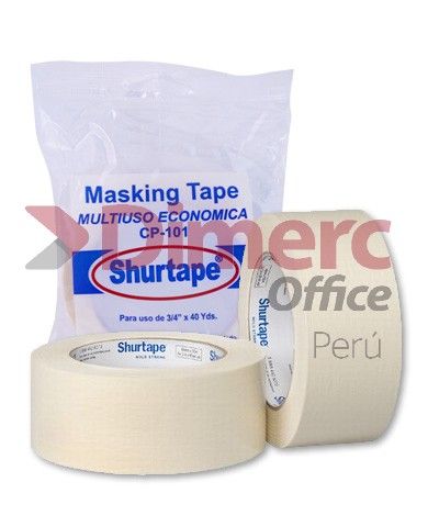 Cinta masking tape 3/4 x 40 yrd multiuso econ shur