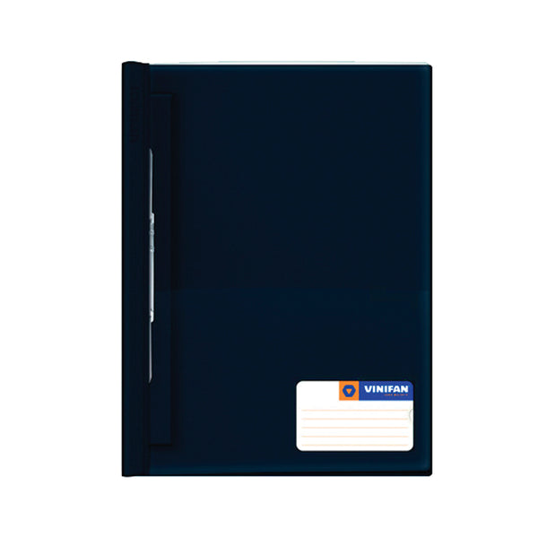 Folder tapa transparente A4 con fastener color azul marino Vinifan