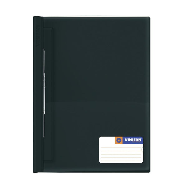 Folder tapa transparente A4 con fastener color negro Vinifan