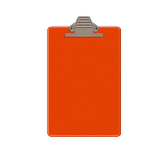 Tablero plástico oficio naranja artesco