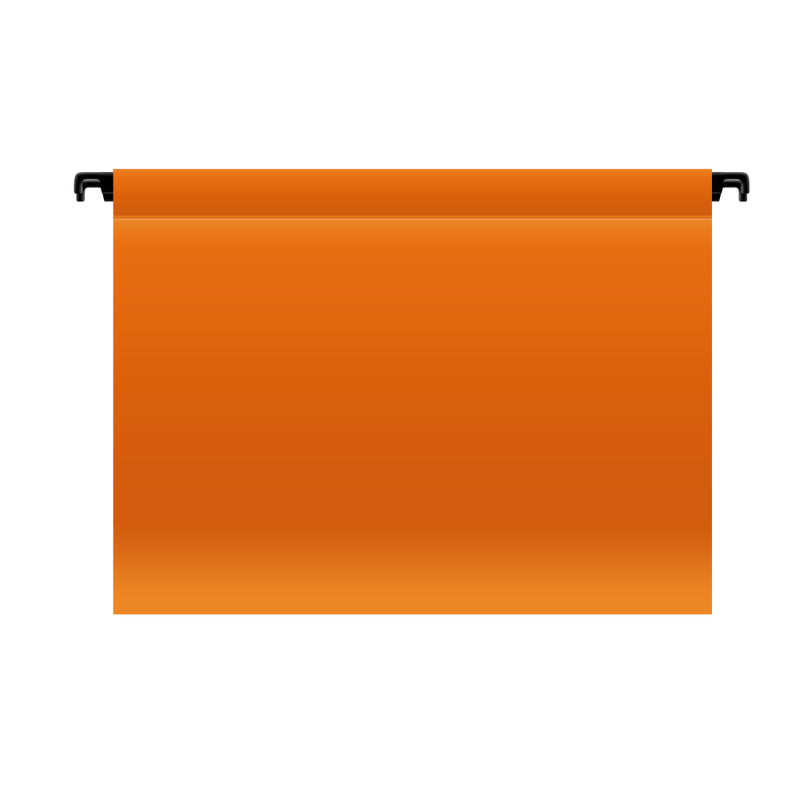 Folder colgante varilla oficio color naranja Genérico