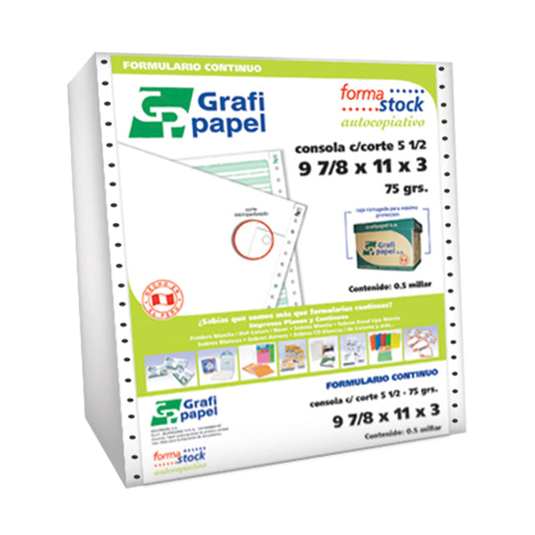 Consola 9 7/8 x11 x 3 (5 1/2) Bond Grafipapel