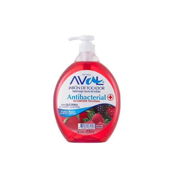 Jabón antibacterial 400ml frutos rojos Aval