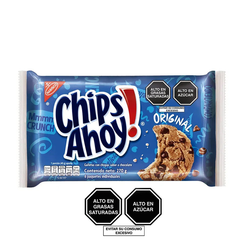 Galleta chips ahoy 45 gr pack x 6 un nabisco
