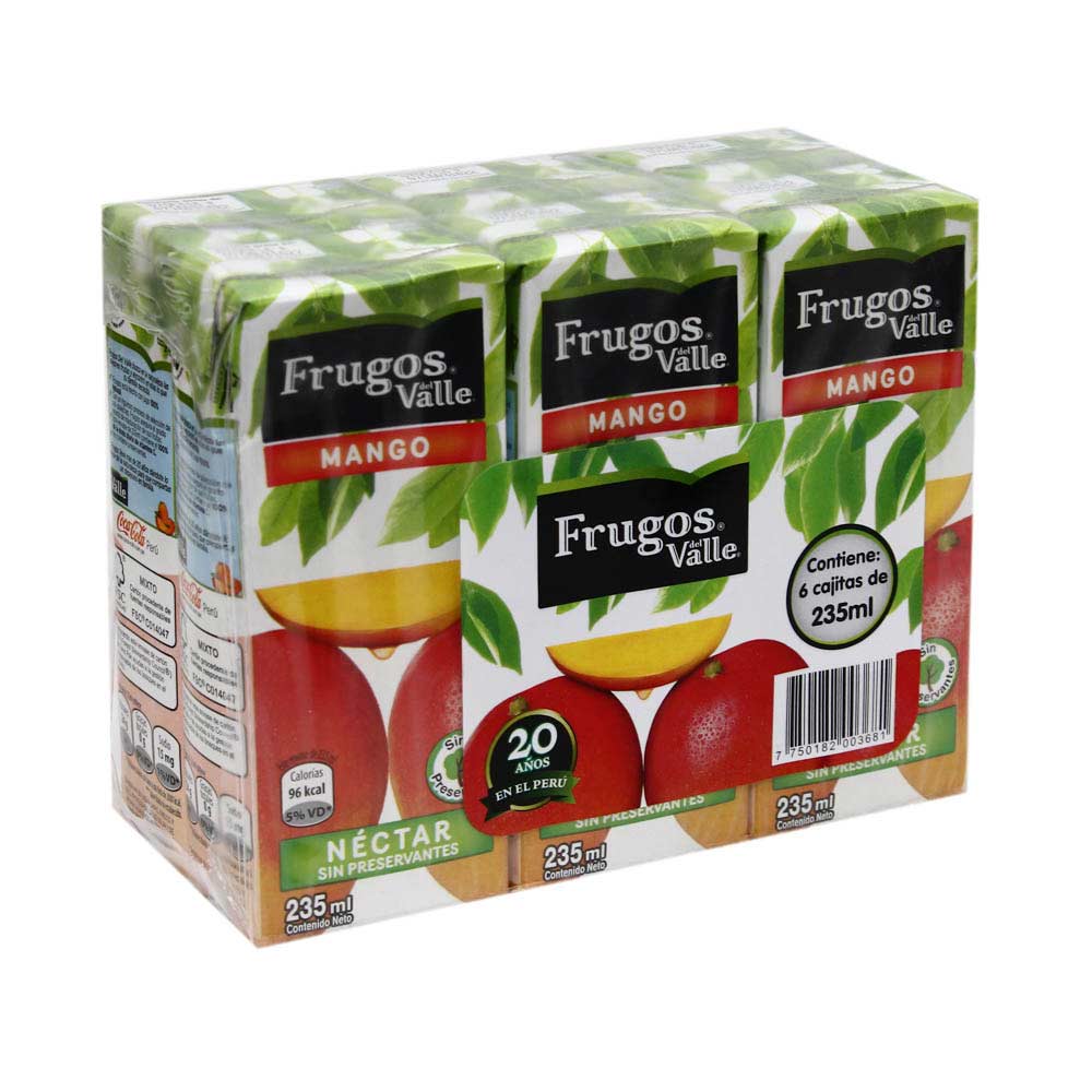 Néctar mango 235 ml pack x 6 un frugos