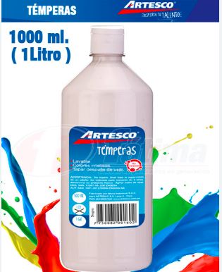 Témpera blanco 1 litro Artesco