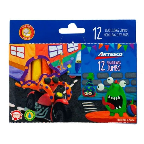 Plastilina jumbo x 12 unidades Artesco