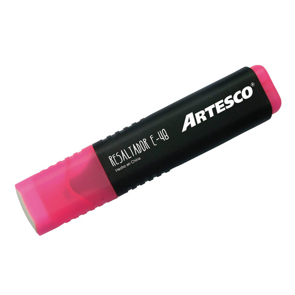 Resaltador rosado e 48 artesco