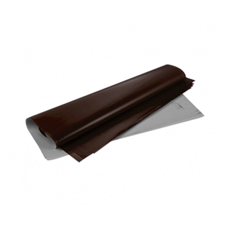 Papel lustre color marrón paquete x 25 unidades