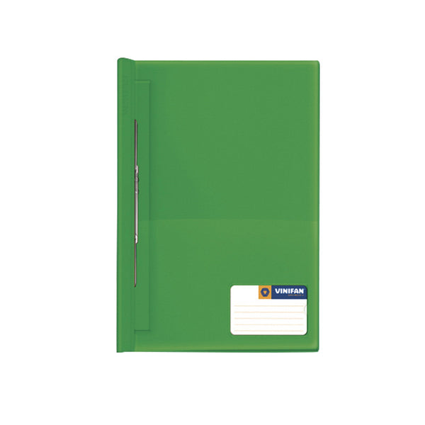 Folder tapa transparente A4 con fastener color verde oscuro Vinifan