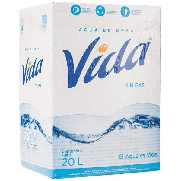 Agua de mesa sin gas caja 20L Vida