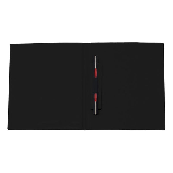 Folder doble tapa oficio con gusano color negro Artesco