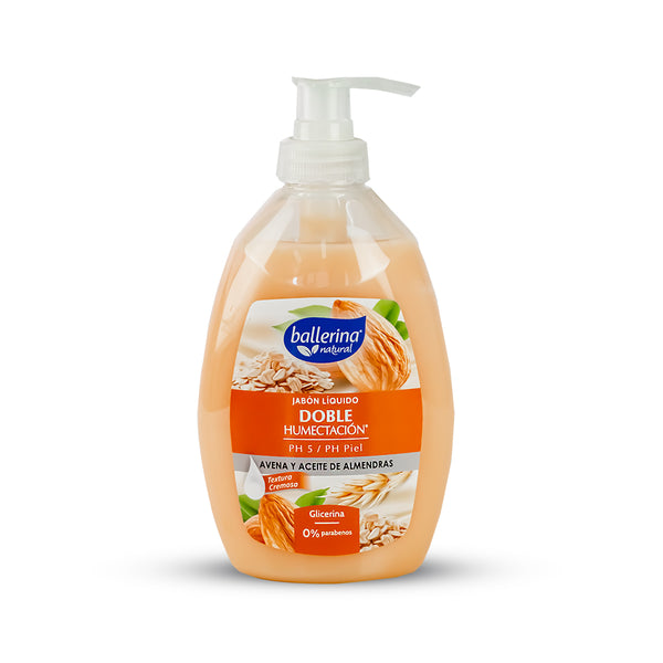 Jabón líquido avena almendra frasco 350ml Ballerina