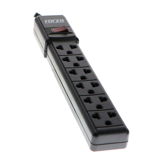 Supresor multitomas 6 salidas negro ps 001b forza