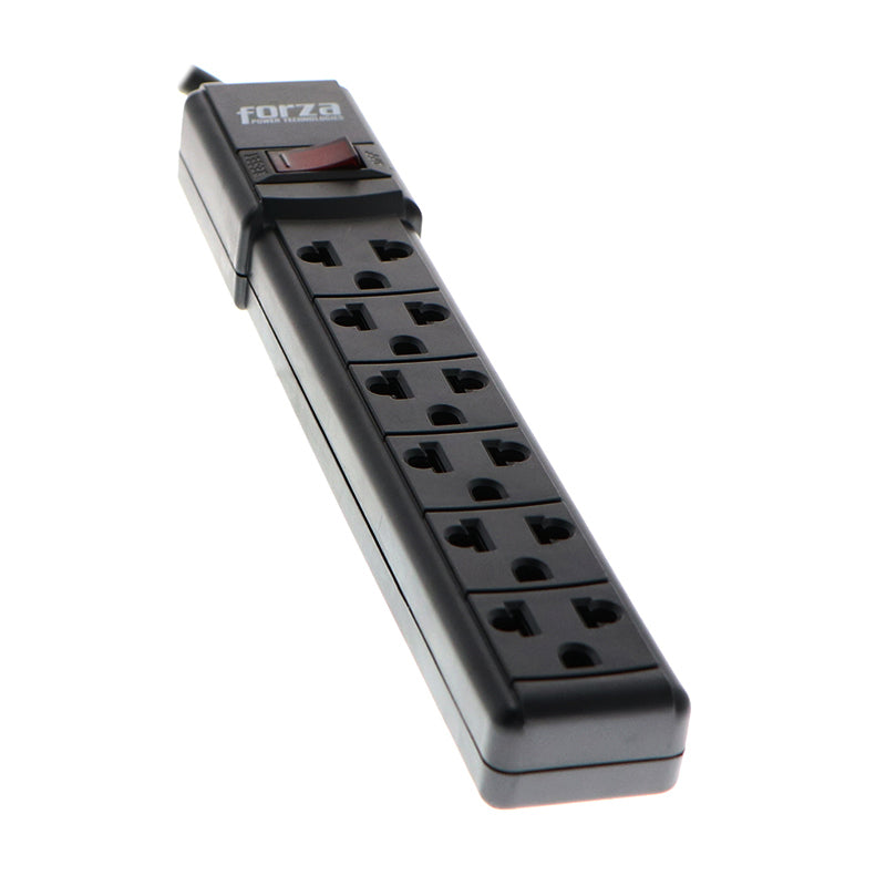 Supresor multitomas 6 salidas negro ps 001b forza