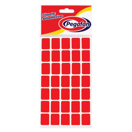 Etiqueta 1/2 x 3/4 (19mm x 13mm) rojo neón 500 unidades Pegafan