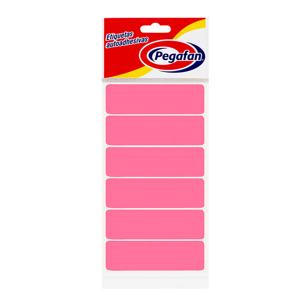 Etiqueta 3 x 1 (76x24mm) rosado 100uni pegafan