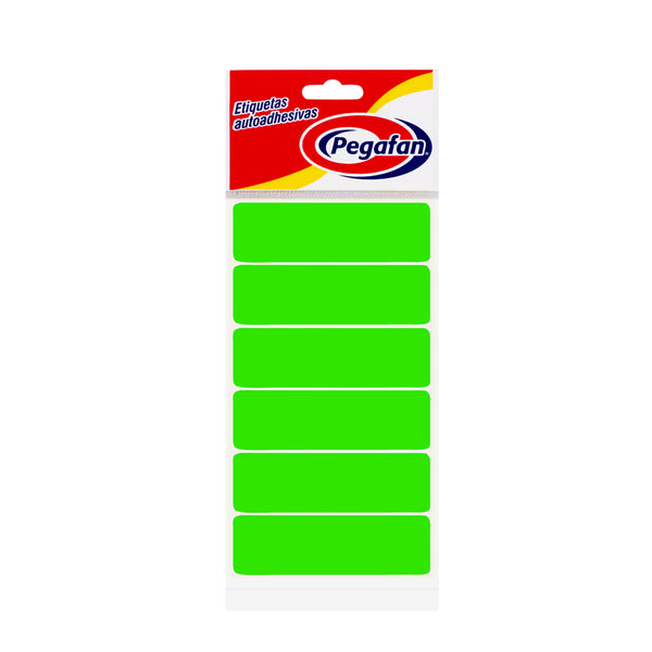 Etiqueta 3 x 1 (76x24mm) verde neón 100 und pegafan