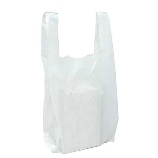 Bolsas blancas con asa 16 x 19 cm x 100 und s/m