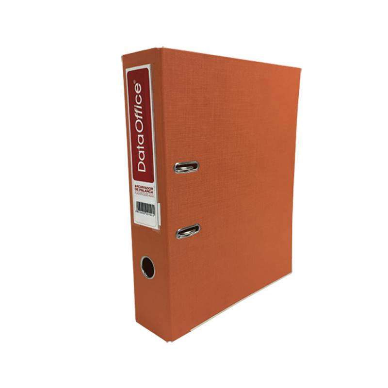 Archivador palanca plástico lomo ancho oficio naranja Data Office