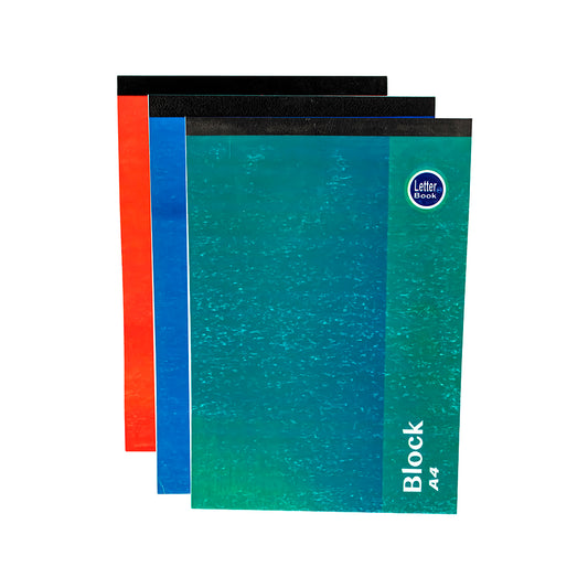 Block cuadriculado A4 x 100 hojas Letter Book