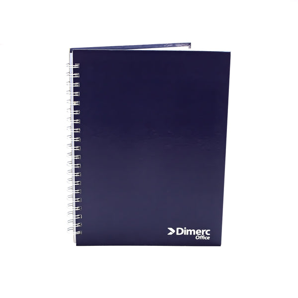 Cuaderno doble ring cuadriculado A4x120 hojas tapa dura azul Dimerc