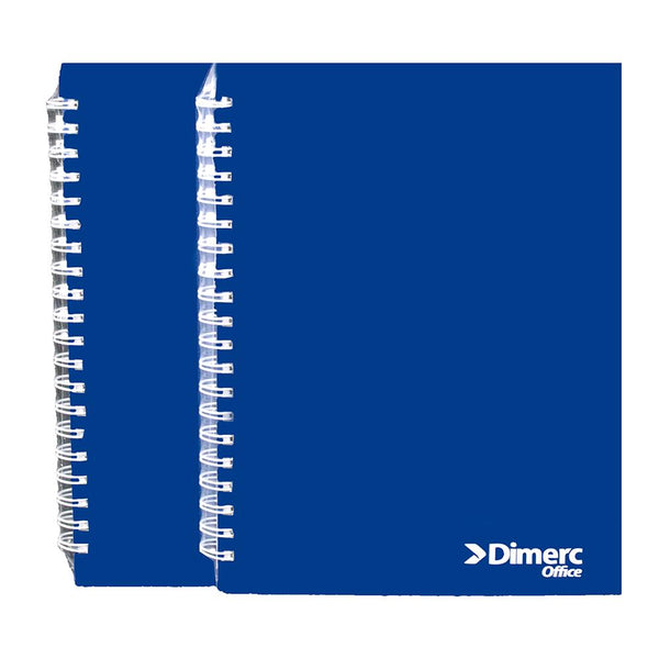 Cuaderno doble ring cuadriculado A4x160 hojas tapa dura azul Dimerc