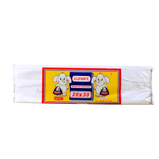 Bolsas blancas de polietileno 20 x 30 cm alto densidad x 100 und